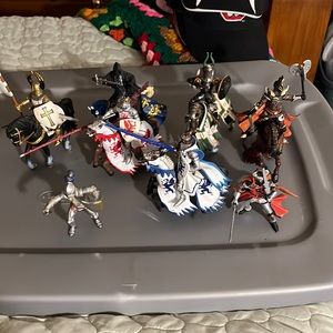 Lot of Papo knights and horses